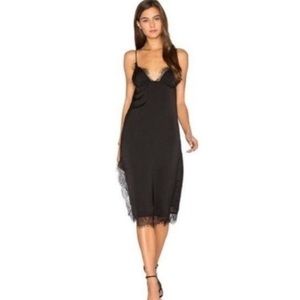 NEW REVOLVE x Capulet Black V-Neck Parlour Lace Slip Midi Dress M
